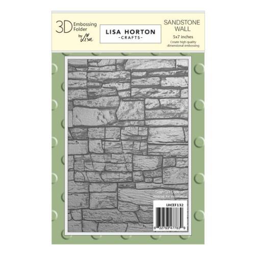 Lisa Horton Crafts Embossing Folder 5"X7" - Sandstone Wall