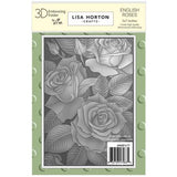 Lisa Horton Crafts Embossing Folder 5"X7" - English Roses