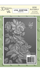 Lisa Horton Crafts - Rose Butterfly 5x7 3D Embossing Folder