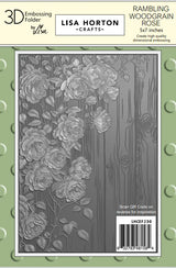 Lisa Horton Crafts - Rambling Woodgrain Rose 5x7 3D Embossing Folder