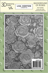 Lisa Horton Crafts - Background Of Roses 5x7 3D Embossing Folder