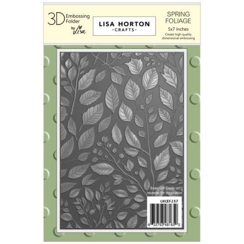 Lisa Horton Crafts Embossing Folder 5"X7" - Spring Foliage