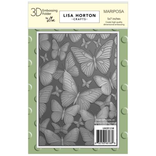 Lisa Horton Crafts Embossing Folder 5"X7" - Mariposa