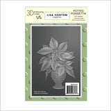 Lisa Horton Crafts - Potted Poinsettia 5" x 7" Embossing Folder