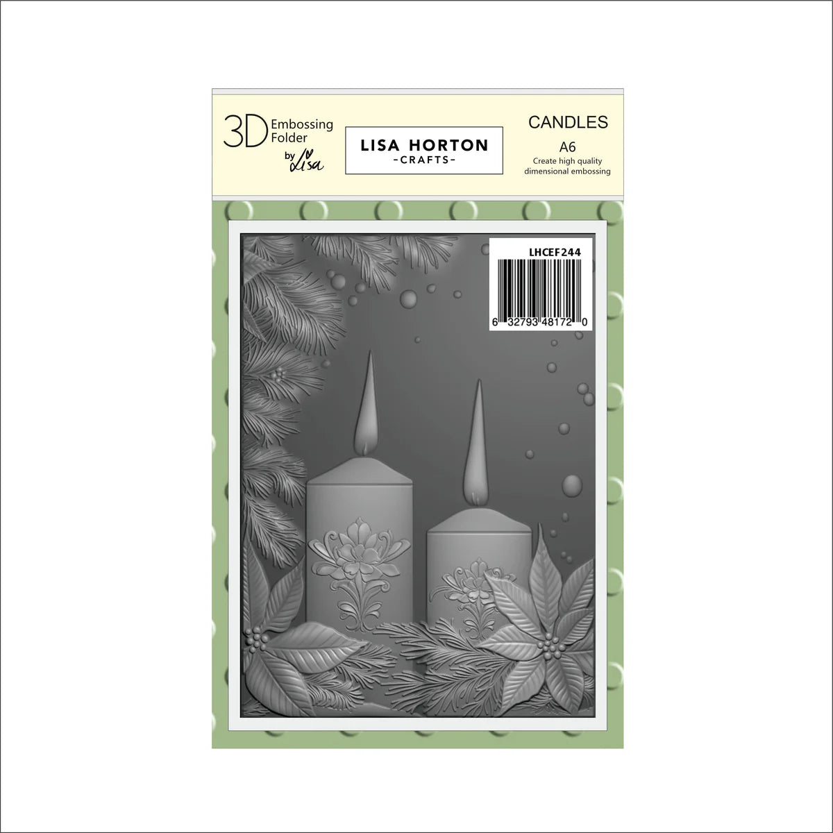 Lisa Horton Crafts - Candles A6 Embossing Folder