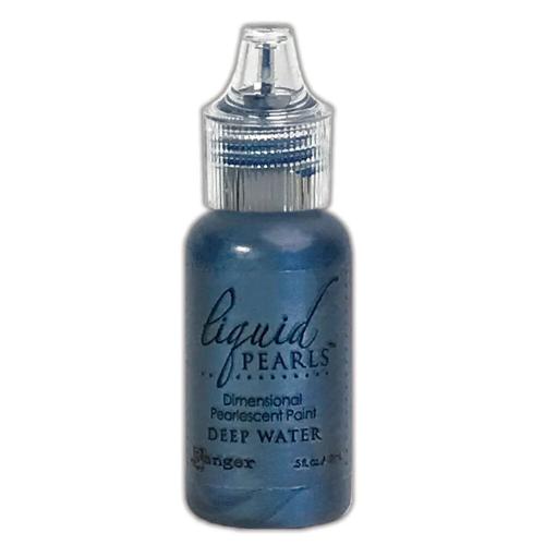 Ranger Liquid Pearls Dimensional Pearlescent Paint .5oz Deep Water