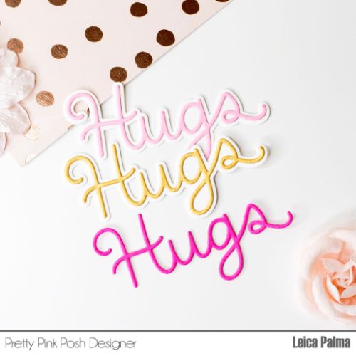 Pretty Pink Posh - Large Hugs Shadow Die