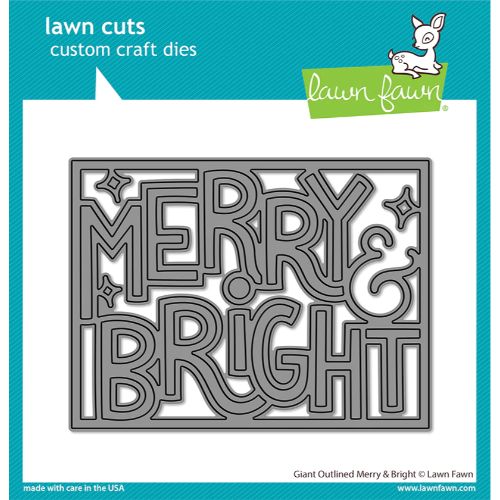 Lawn Fawn - Lawn Cuts - Giant Outlined Merry & Bright Die
