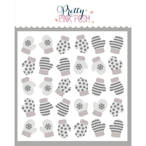 Pretty Pink Posh - Layered Mittens Stencils (3 Pack)