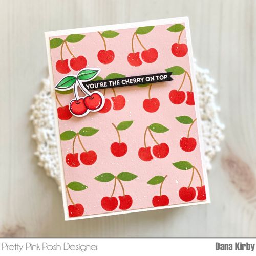 Pretty Pink Posh - Layered Cherries Stencil (3Lyr)