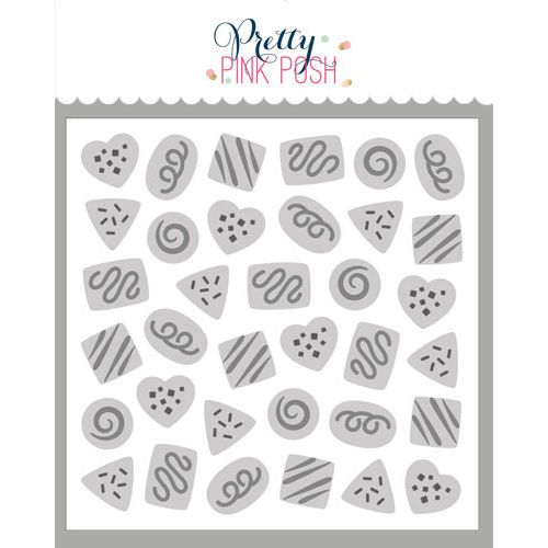 Pretty Pink Posh - Layered Chocolates Stencil (3Lyr)