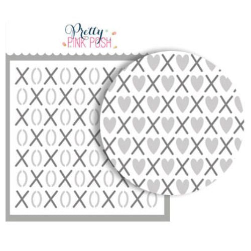 Pretty Pink Posh - Layered XOXO Stencil (3Lyr)