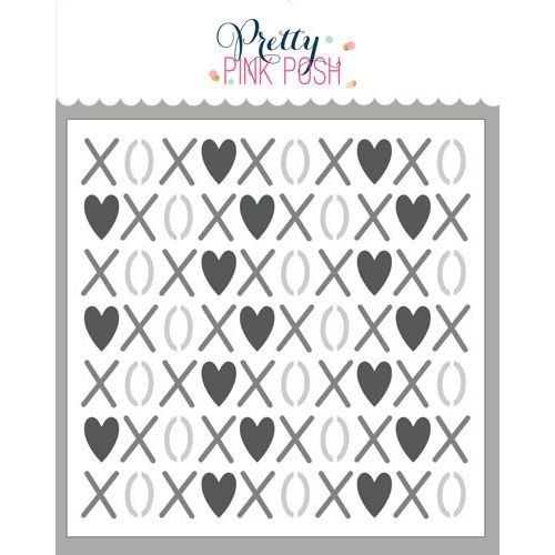 Pretty Pink Posh - Layered XOXO Stencil (3Lyr)