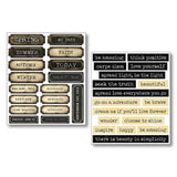 Ciao Bella Little Words Mixed Media Stickers (10pcs) (MB001)