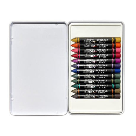 Dina Wakley MEdia Scribbles Sticks 12 Piece Set