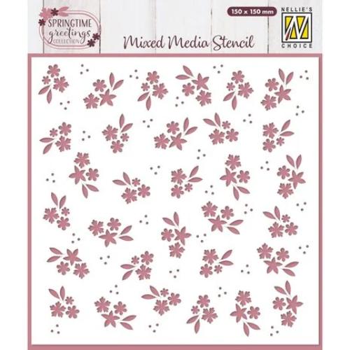 Nellie Snellen Mixed Media Stencil Spring Flowers (MMS4K-089)