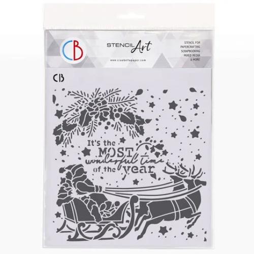 Ciao Bella Toy Shop 8x8 Inch Texture Stencil Wonderful Time (MS8-030)