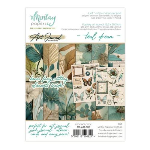 Mintay Art Journal Paper Pad 6x8 Inch Teal Dream (MT-ART-P02)