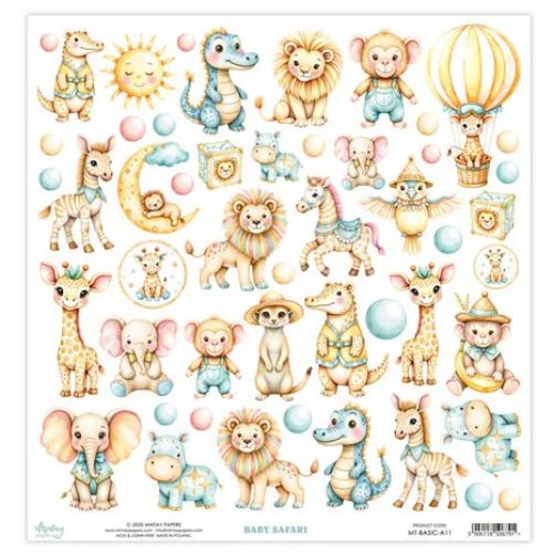 Mintay Basic 12x12 Inch Elements Baby Safari (MT-BASIC-A11) - Postage as per actual