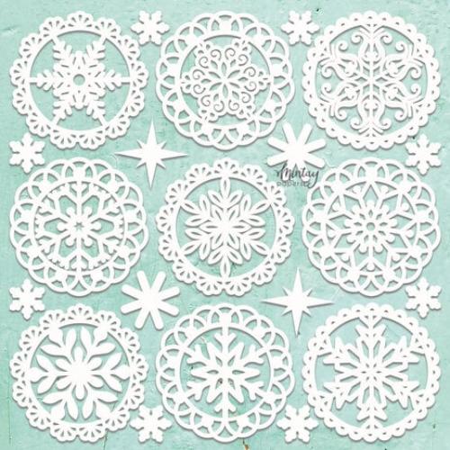 Mintay Chippies Decor 12x12 Inch Winter Doilies (MT-CHIP2-D108) - Postage as per Actual