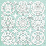 Mintay Chippies Decor 12x12 Inch Winter Doilies (MT-CHIP2-D108) - Postage as per Actual
