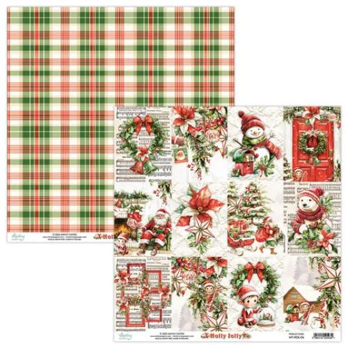 Mintay Holly Jolly 12x12 Inch Scrapbooking Paper Set (MT-HOL-07) - Postage as per Actual