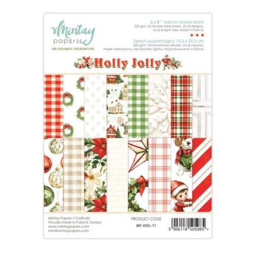 Mintay Holly Jolly 6x8 Inch Add-On Paper Pack (MT-HOL-11)