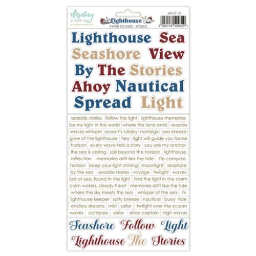 Mintay - 6 x 12 Paper Stickers - Lighthouse - Words - Postage as per Actual