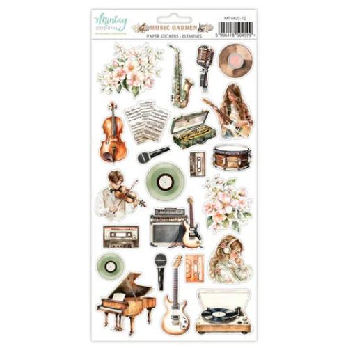 Mintay - 6 x 12 Paper Stickers - Music Garden - Elements - Postage as per Actual