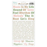 Mintay - 6 x 12 Paper Stickers - Music Garden - Words - Postage as per Actual