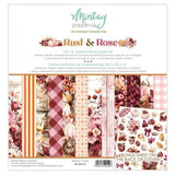 Mintay Rust & Rose 12x12 Inch Scrapbooking Paper Set (MT-RAR-07) - Postage as per actual