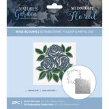 Crafter's Companion Midnight Floral 3D Embossing Folder & Metal Die Rose Blooms (NG-MF-3DEF5.5-MD-RBLO)