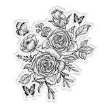 Crafter's Companion Midnight Floral Stamp & Die Butterfly & Rose Blooms (NG-MF-STD-BUTRB)