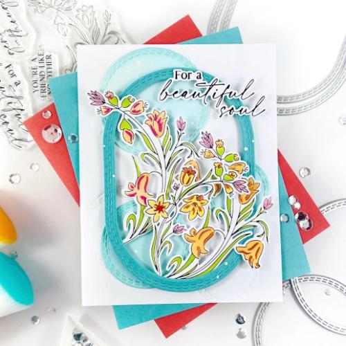 Pinkfresh Studio - Double Stitched Elongated Oval die