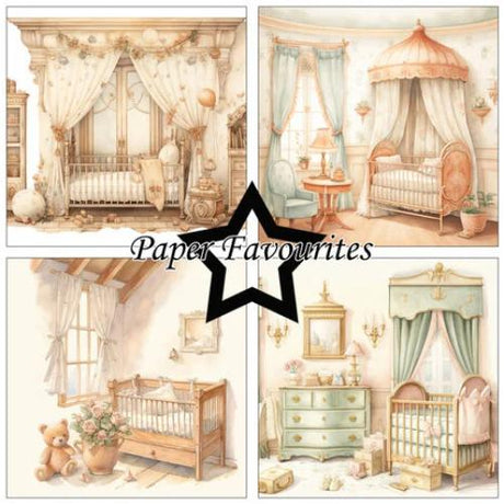 Paper Favourites Vintage Baby Room 6x6 Inch Paper Pad (PF542)