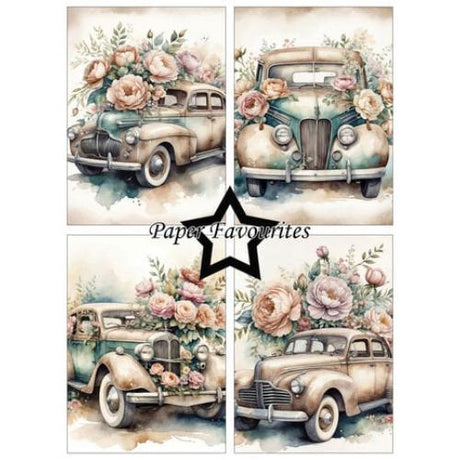 Paper Favourites - A6 Paper Pack Vintage Car (PFA572)