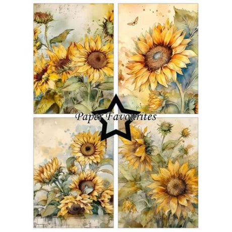 Paper Favourites - A6 Paper Pack Vintage Sunflower (PFA576)
