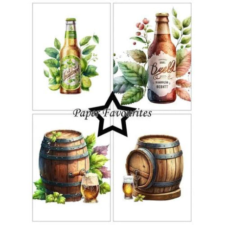 Paper Favourites - A6 Paper Pack Bottle of Beer (PFA577)
