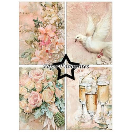 Paper Favourites - A6 Paper Pack Wedding Art (PFA584)