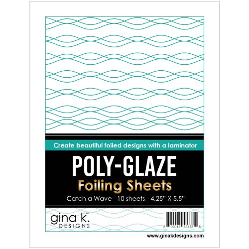 Gina K Designs - POLY-GLAZE Foiling Sheets- Catch a Wave