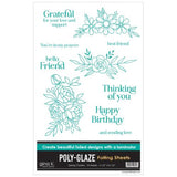 Gina K Designs - POLY-GLAZE Foiling Sheets- Spring Clusters