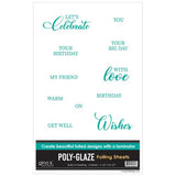 Gina K Designs - POLY-GLAZE Foiling Sheets- Build a Greeting