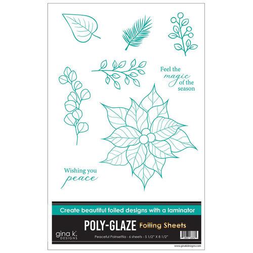 Gina K Designs - POLY-GLAZE Foiling Sheets- Peaceful Poinsettia