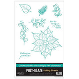 Gina K Designs - POLY-GLAZE Foiling Sheets- Peaceful Poinsettia