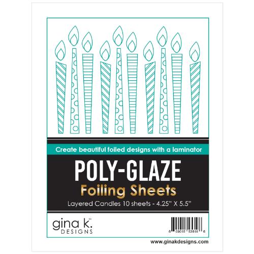 Gina K Designs - POLY-GLAZE Foiling Sheets- Layered Candles