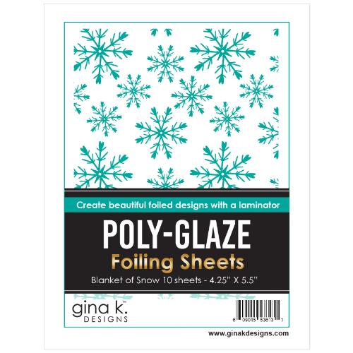 Gina K Designs - POLY-GLAZE Foiling Sheets- Blanket of Snow