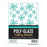 Gina K Designs - POLY-GLAZE Foiling Sheets- Blanket of Snow