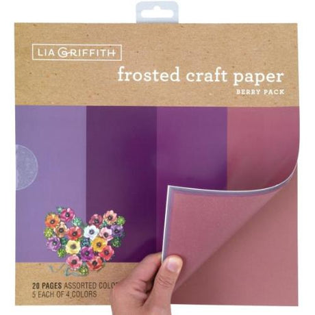 Lia Griffith Frosted Craft Tissue Paper 12"X12" 20/Pkg Berry-Purples - Postage as per Actual