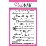 Pink & Main Christmas Streamers 4x6 Stamp Set