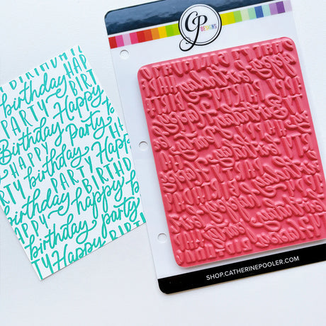 Catherine Pooler - Block & Script Birthday Background Stamp